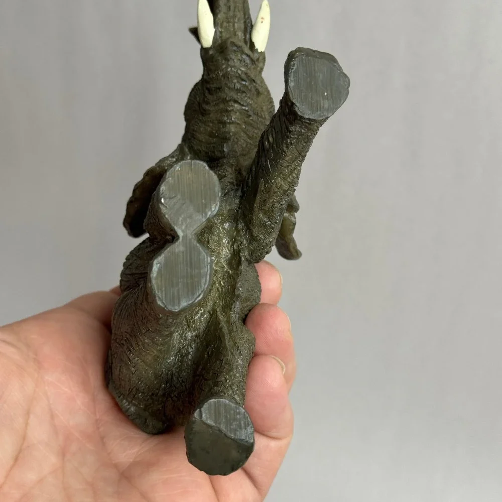Realistic African Elephant Toy Figurine Detailed‎ Textured Tusked Animal